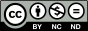 Creative Commons license BY-NC-ND icon